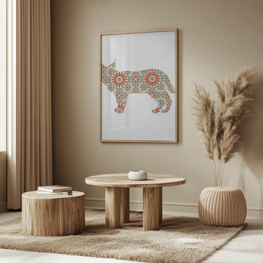 Patrón de mosaico de perro  ·  cuadro de decoración