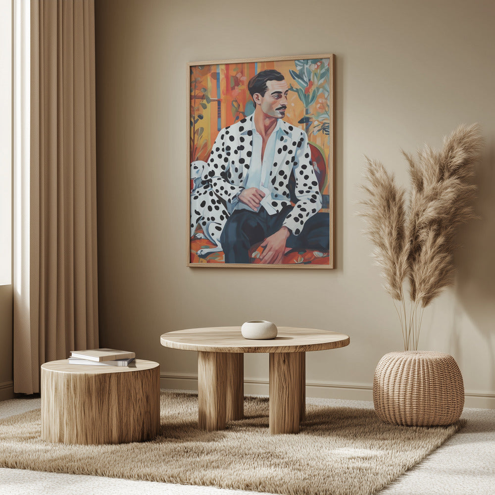 Dálmata y hombre  ·  cuadro de decoración