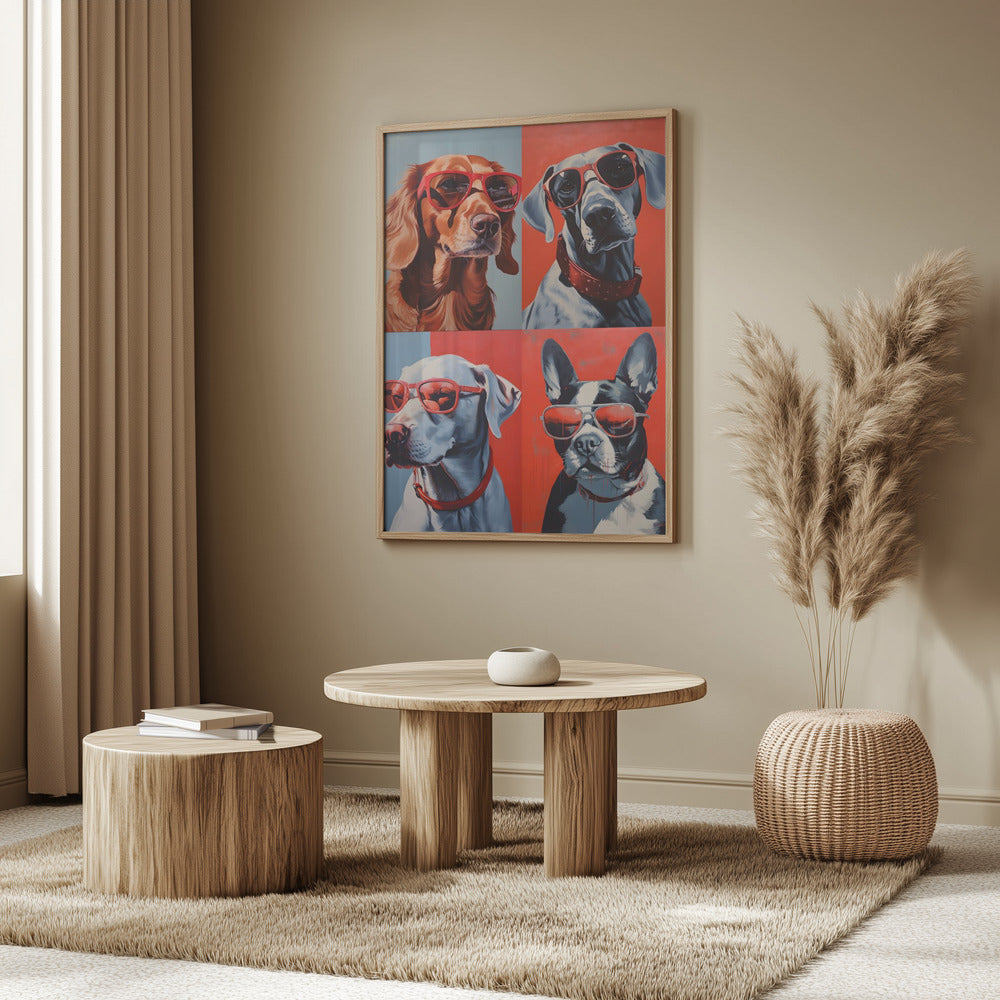 Perros en sombras  ·  cuadro de decoración