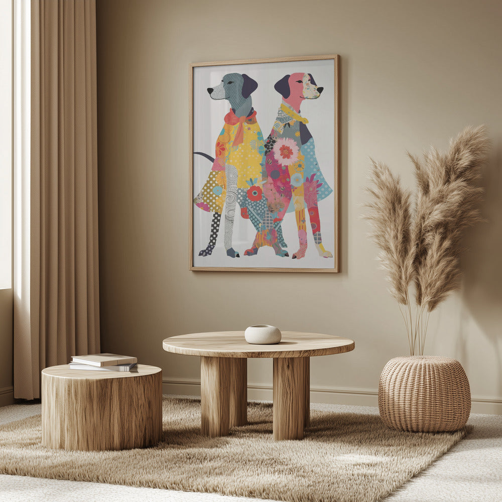 Perros coloridos  ·  cuadro de decoración