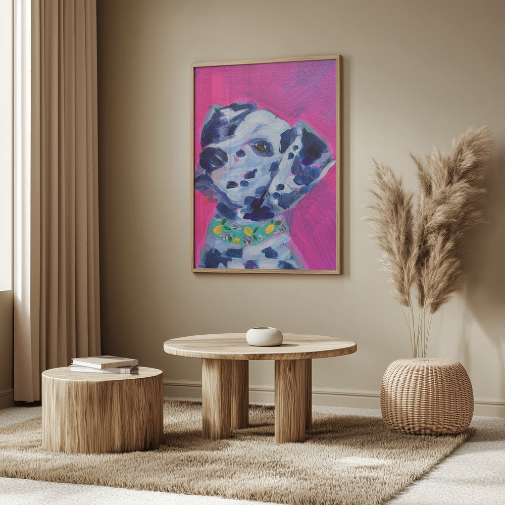 Perro dálmata magenta  ·  cuadro de decoración
