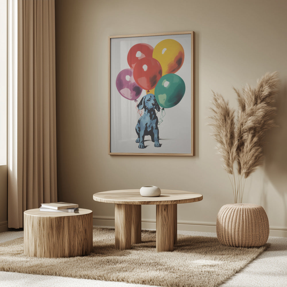 Dog with Balloons 2 · Decoration Picture