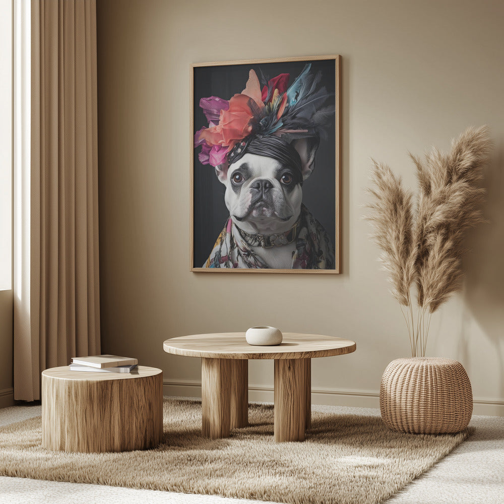 El bulldog francés regio  ·  cuadro de decoración