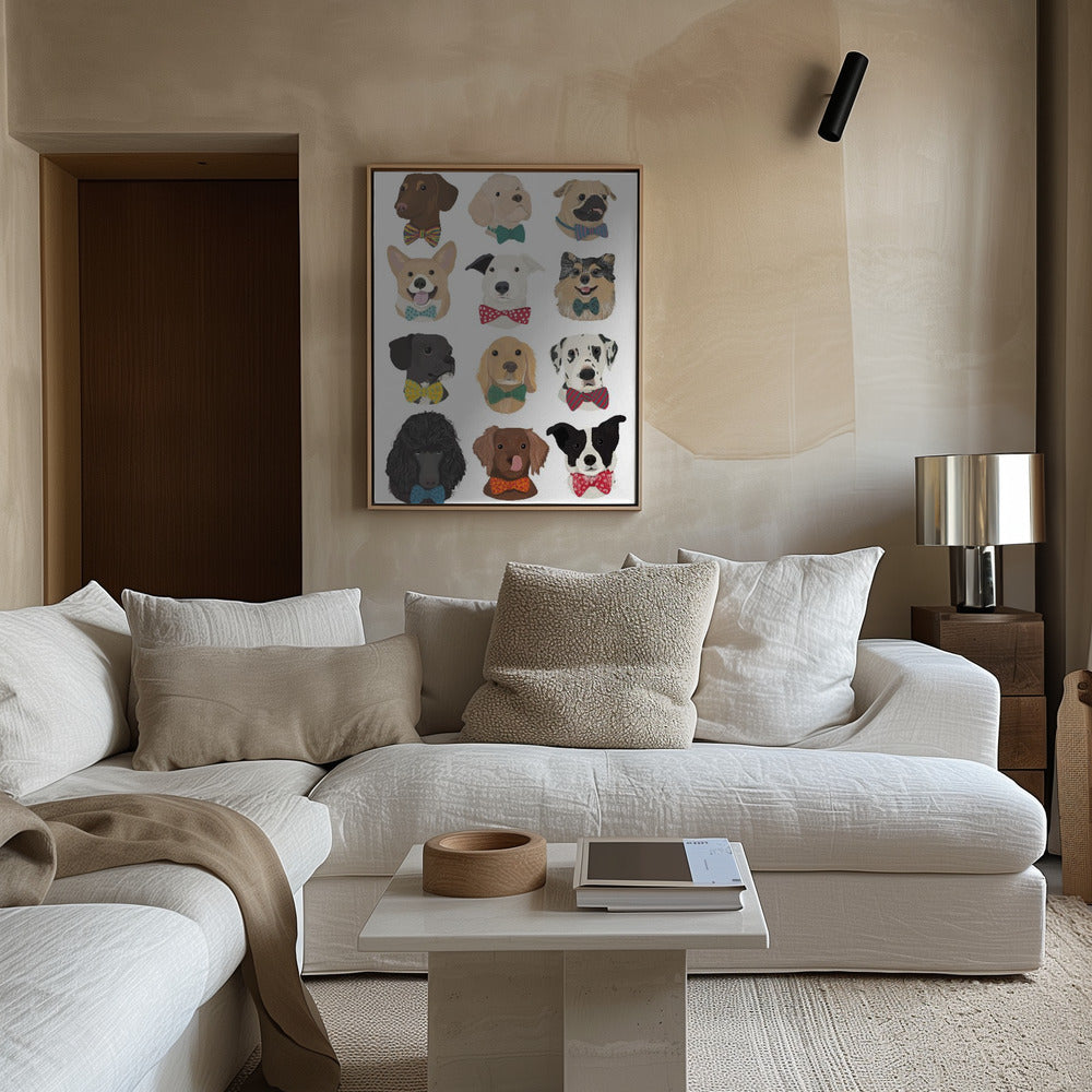 Perros con pajaritas  ·  cuadro de decoración