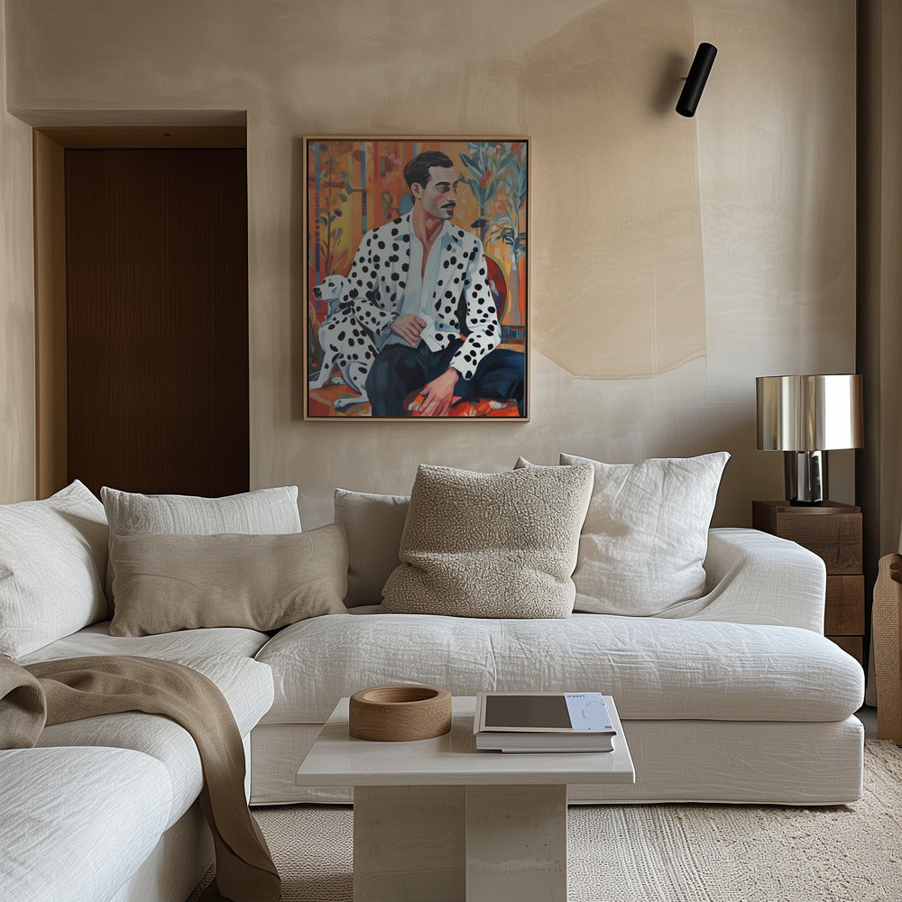 Dálmata y hombre  ·  cuadro de decoración