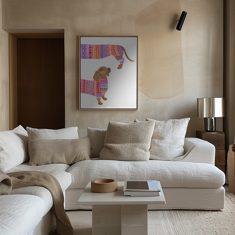 Un perro de moda  ·  cuadro de decoración
