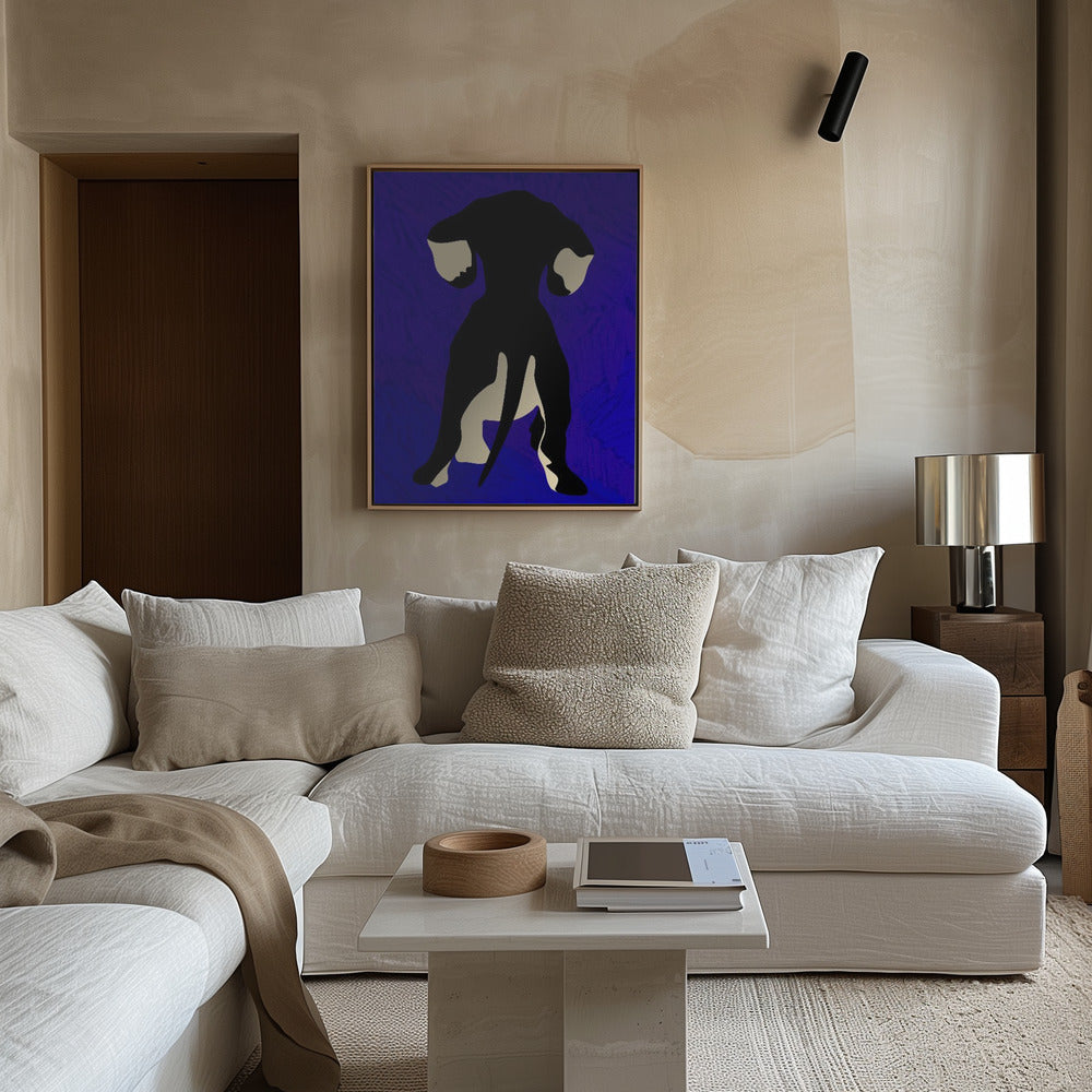Trasero de perro azul  ·  cuadro de decoración