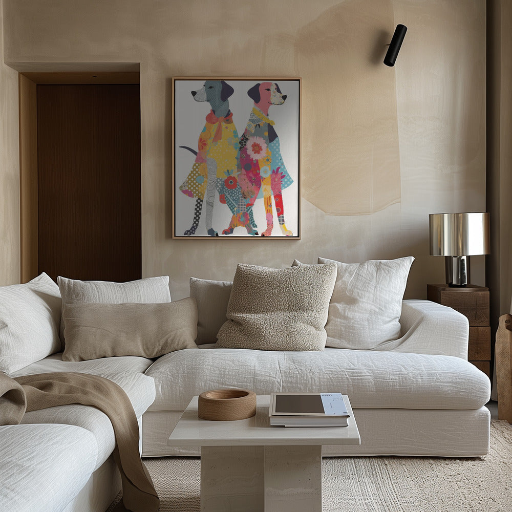 Perros coloridos  ·  cuadro de decoración