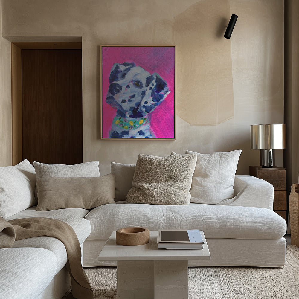 Perro dálmata magenta  ·  cuadro de decoración