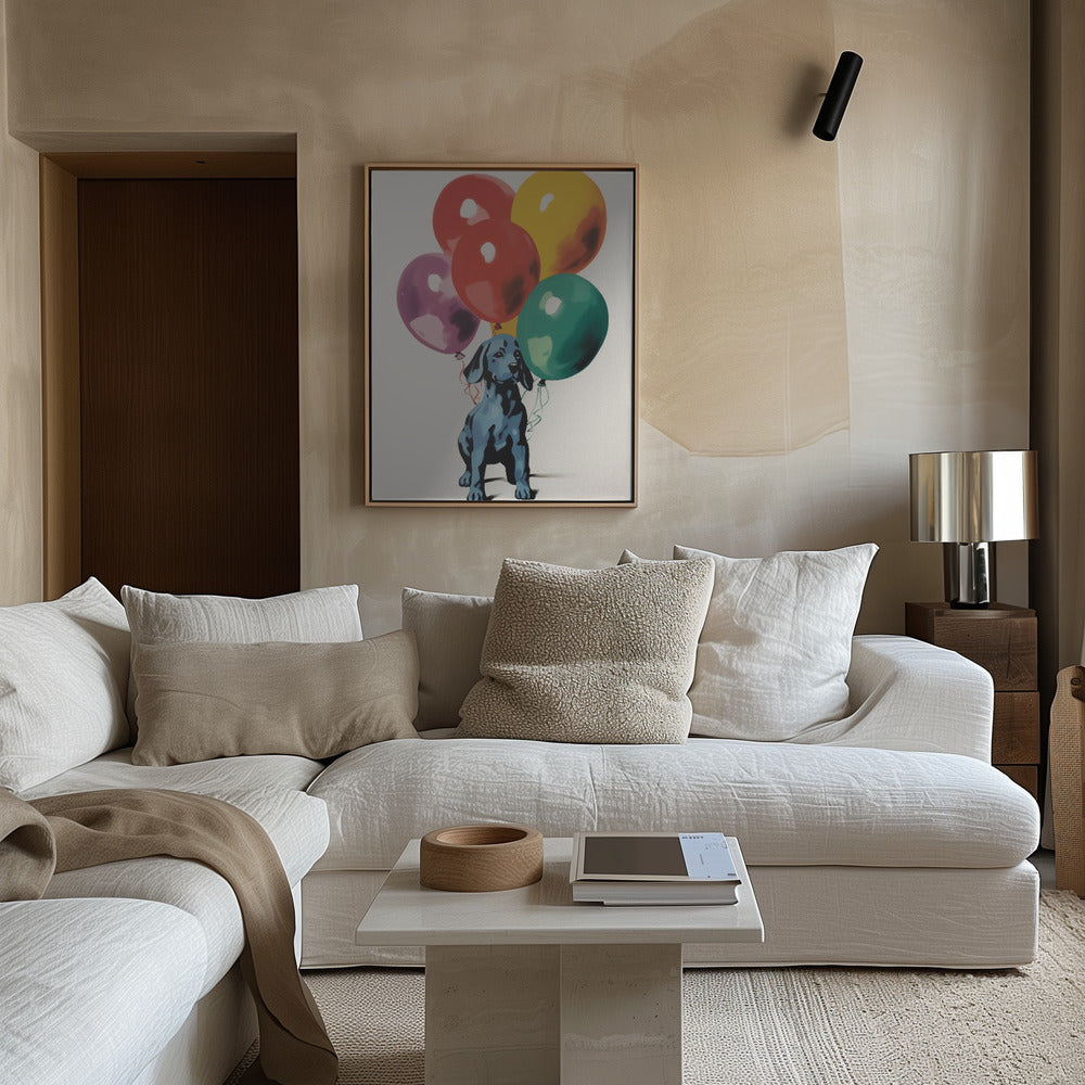 Dog with Balloons 2 · Decoration Picture