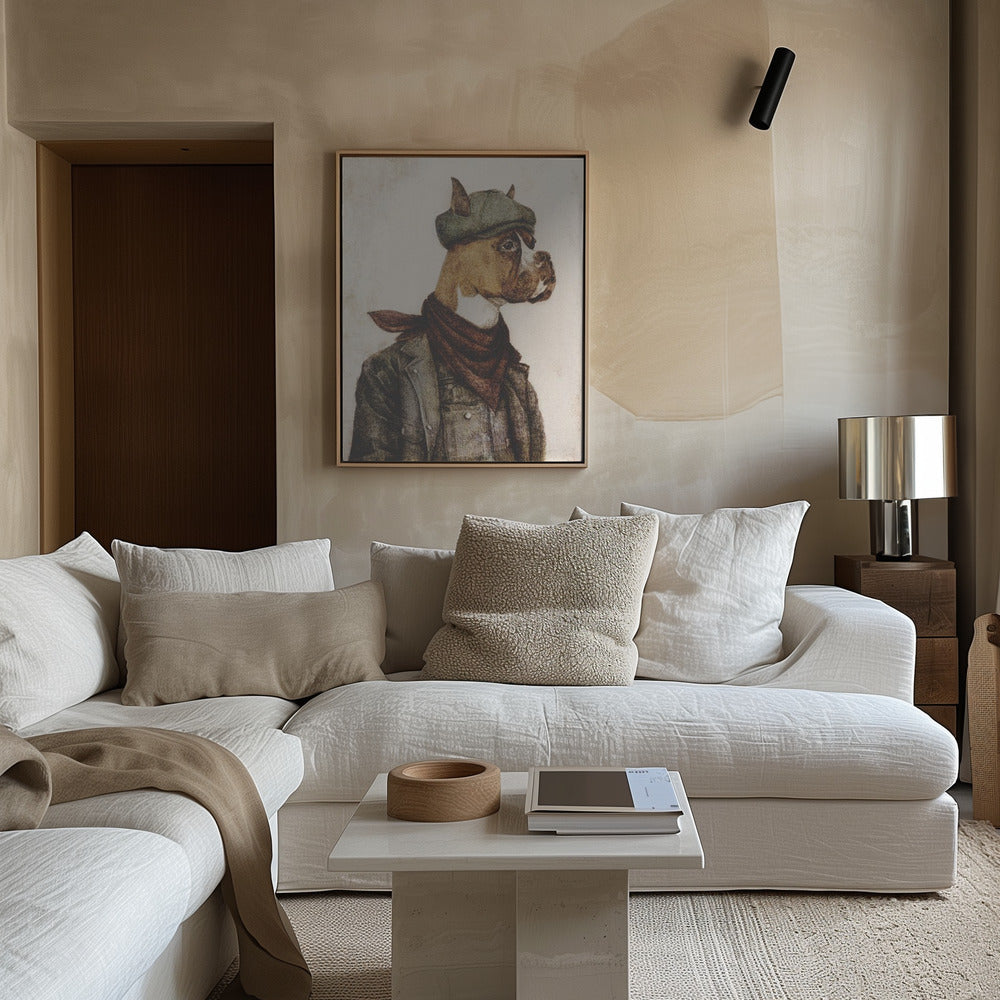 Bulldog trabajador  ·  cuadro de decoración