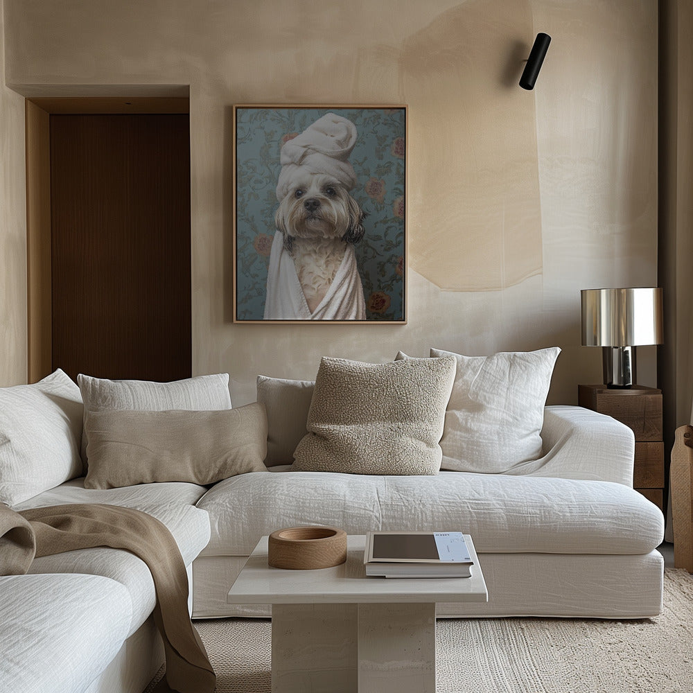 Perro de día de spa  ·  cuadro de decoración