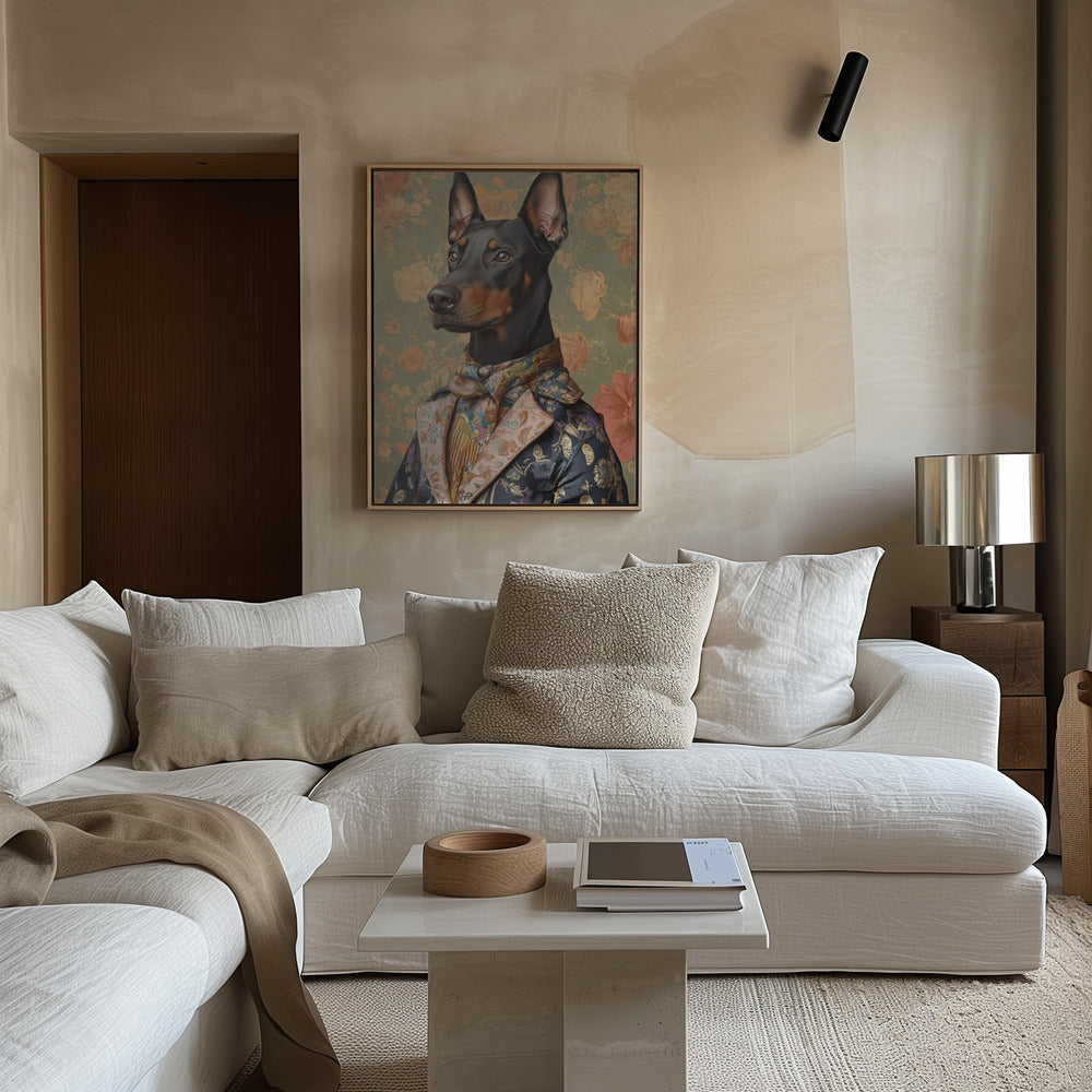 El distinguido perro Doberman  ·  cuadro de decoración