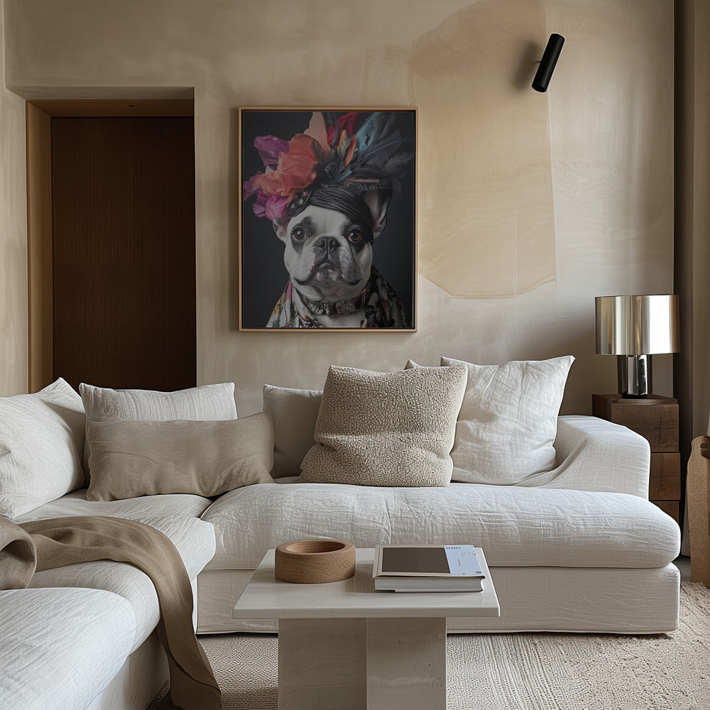 El bulldog francés regio  ·  cuadro de decoración