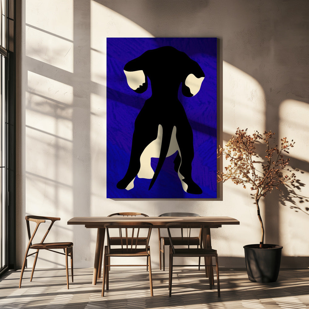 Trasero de perro azul  ·  cuadro de decoración