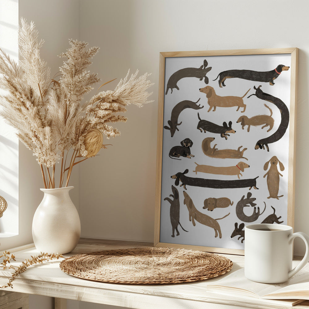 Todos los perros salchichas  ·  cuadro de decoración