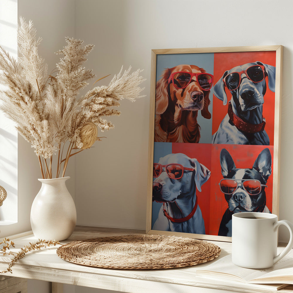 Perros en sombras  ·  cuadro de decoración