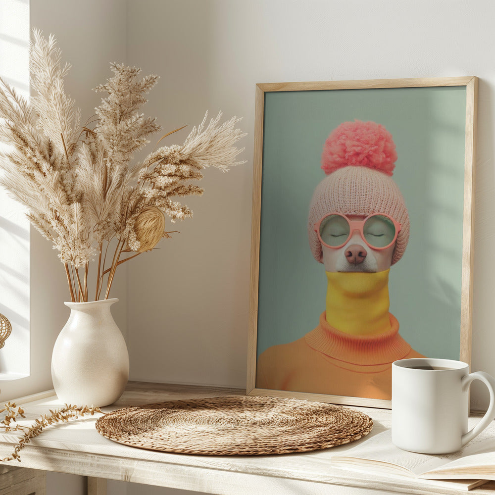 Retrato surrealista de perro humano 1  ·  cuadro de decoración