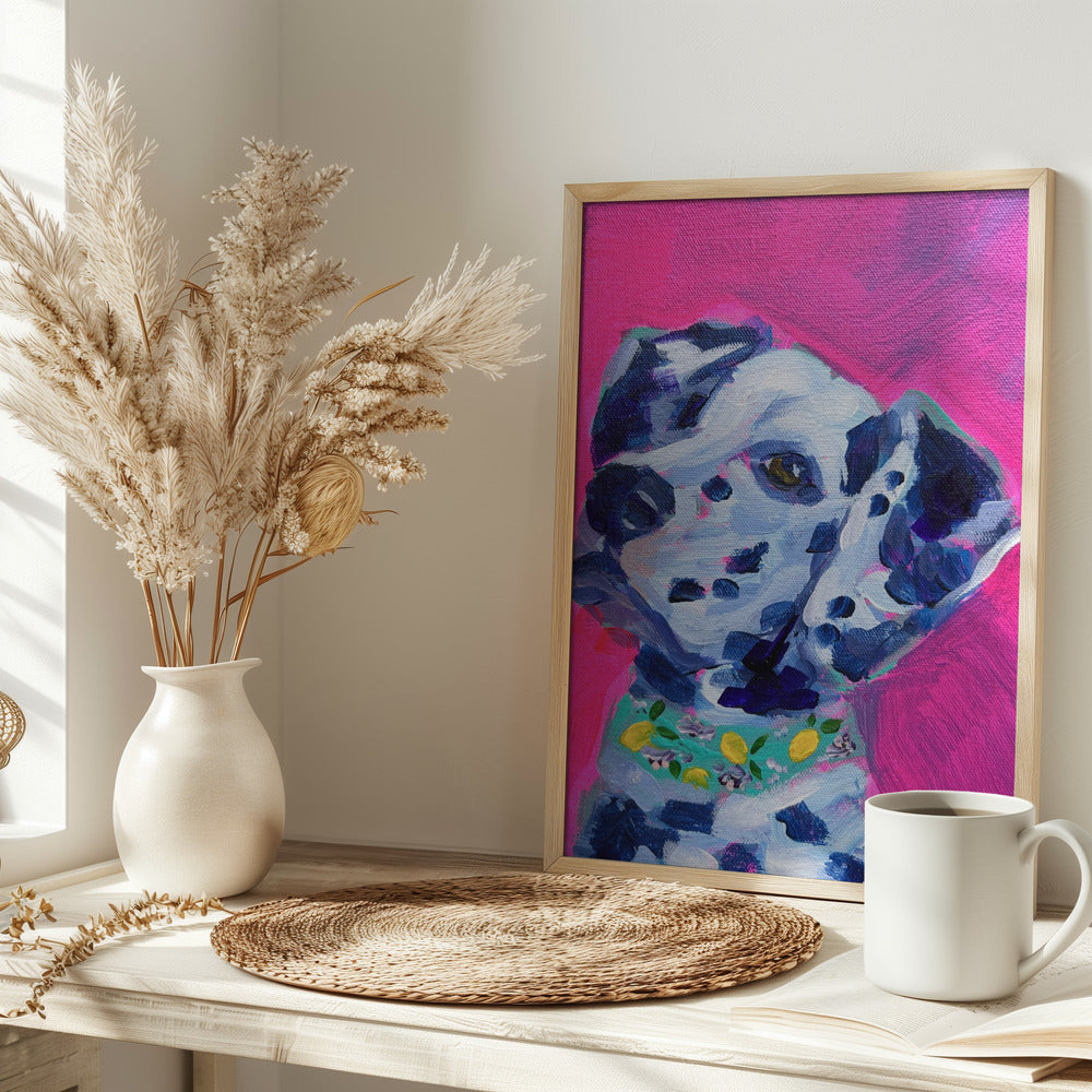 Perro dálmata magenta  ·  cuadro de decoración
