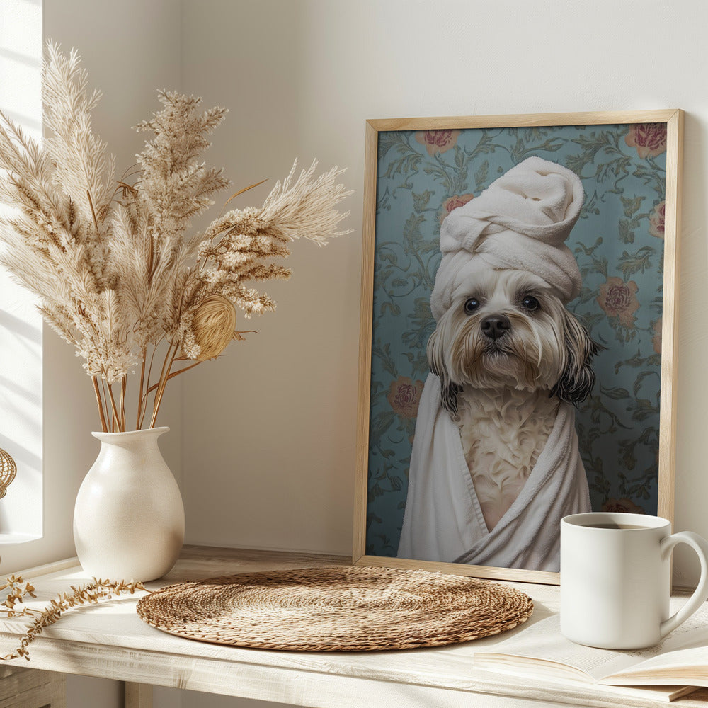 Perro de día de spa  ·  cuadro de decoración
