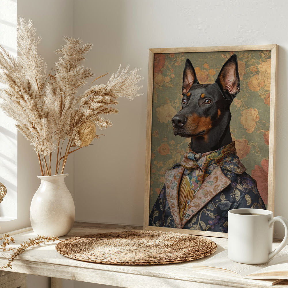 El distinguido perro Doberman  ·  cuadro de decoración