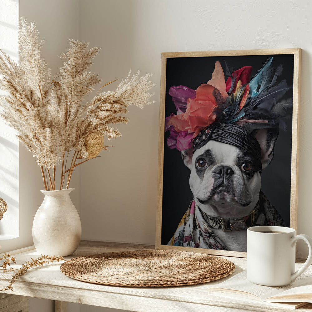 El bulldog francés regio  ·  cuadro de decoración