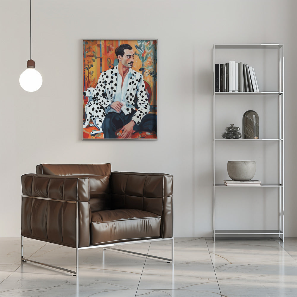 Dálmata y hombre  ·  cuadro de decoración
