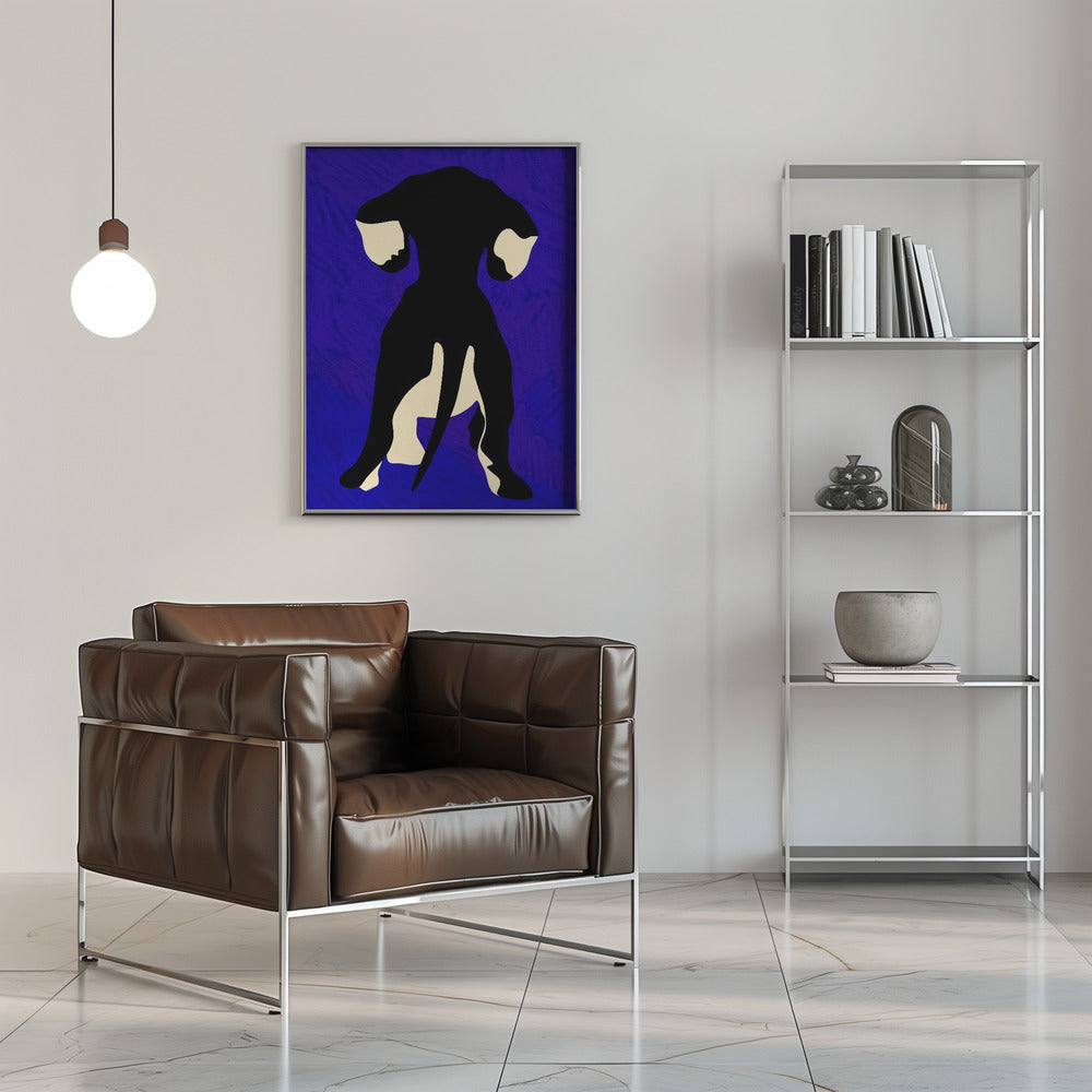 Trasero de perro azul  ·  cuadro de decoración