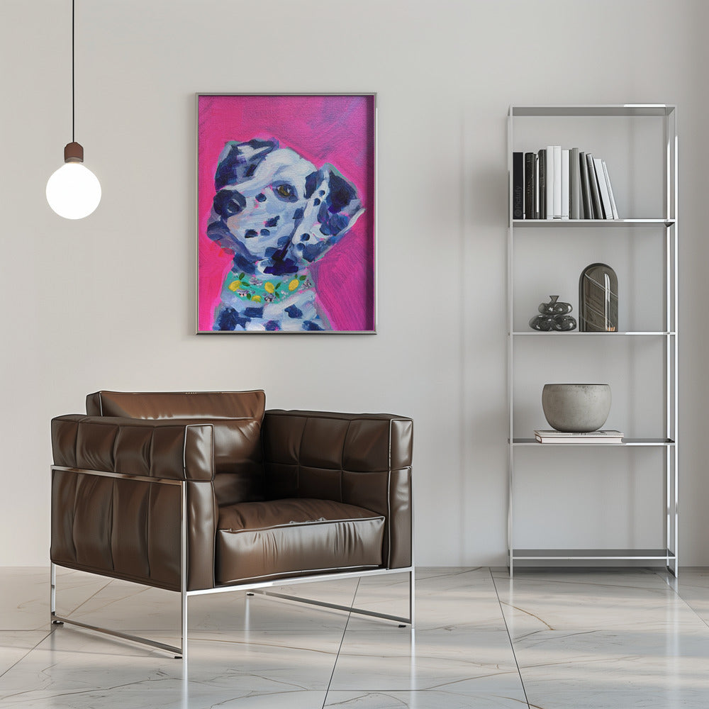 Perro dálmata magenta  ·  cuadro de decoración