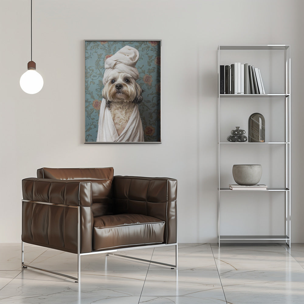 Perro de día de spa  ·  cuadro de decoración