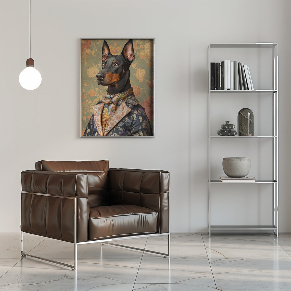 El distinguido perro Doberman  ·  cuadro de decoración
