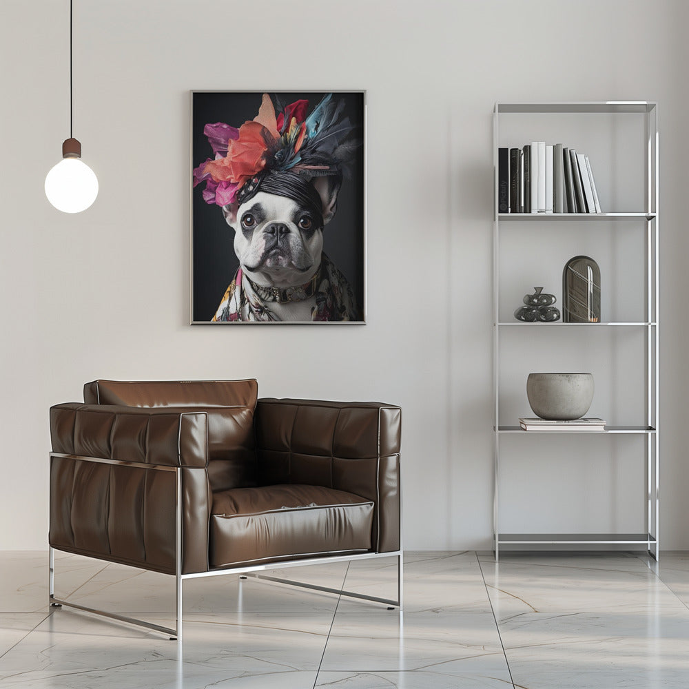 El bulldog francés regio  ·  cuadro de decoración