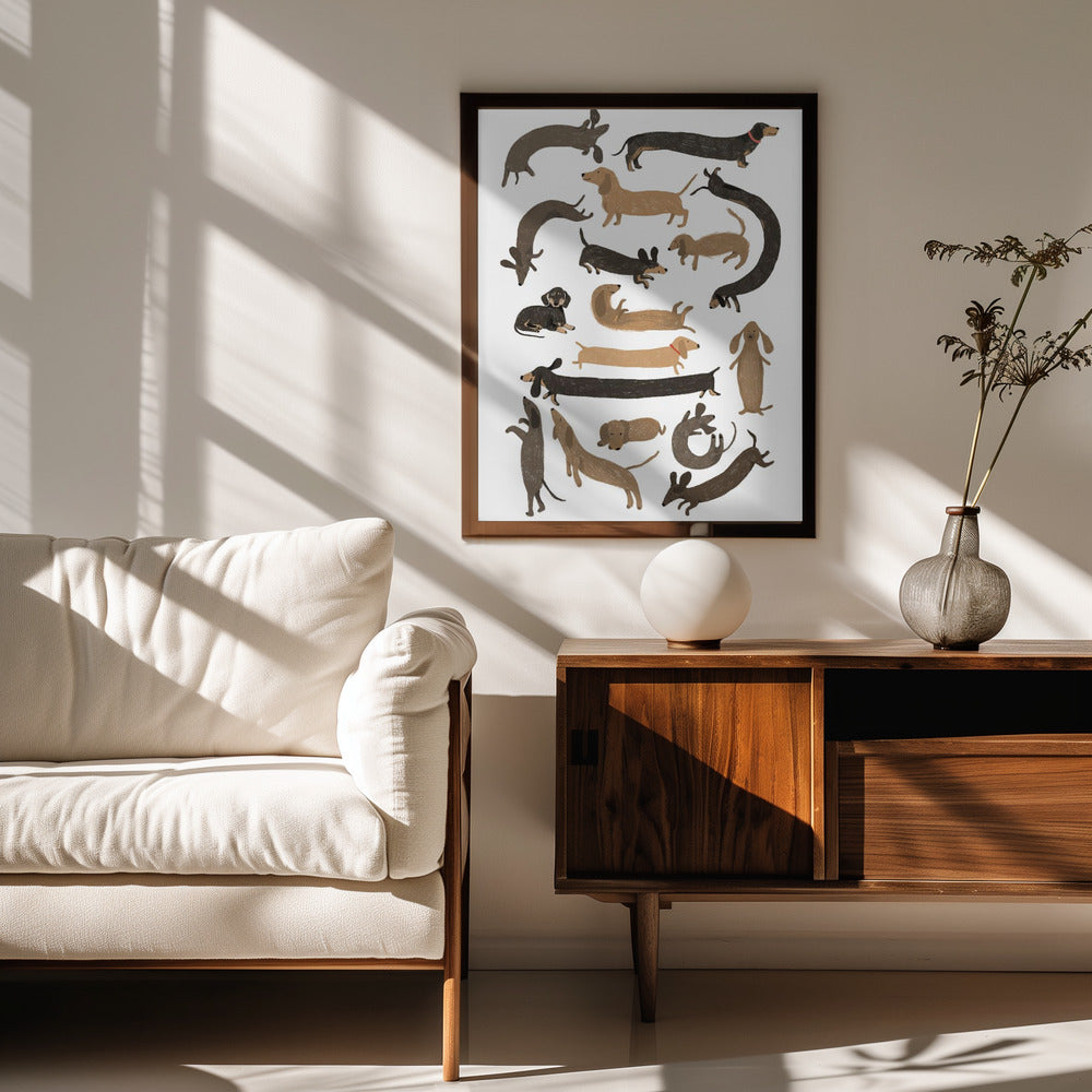 Todos los perros salchichas  ·  cuadro de decoración