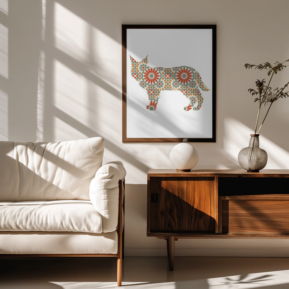 Patrón de mosaico de perro  ·  cuadro de decoración