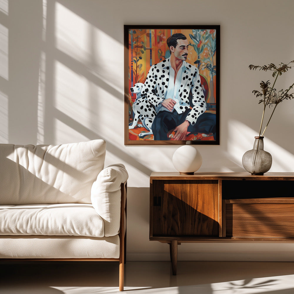 Dálmata y hombre  ·  cuadro de decoración