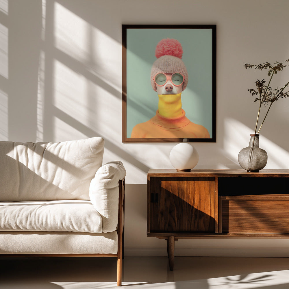Retrato surrealista de perro humano 1  ·  cuadro de decoración