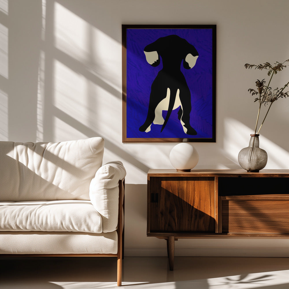 Trasero de perro azul  ·  cuadro de decoración