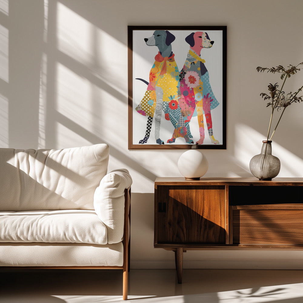Perros coloridos  ·  cuadro de decoración
