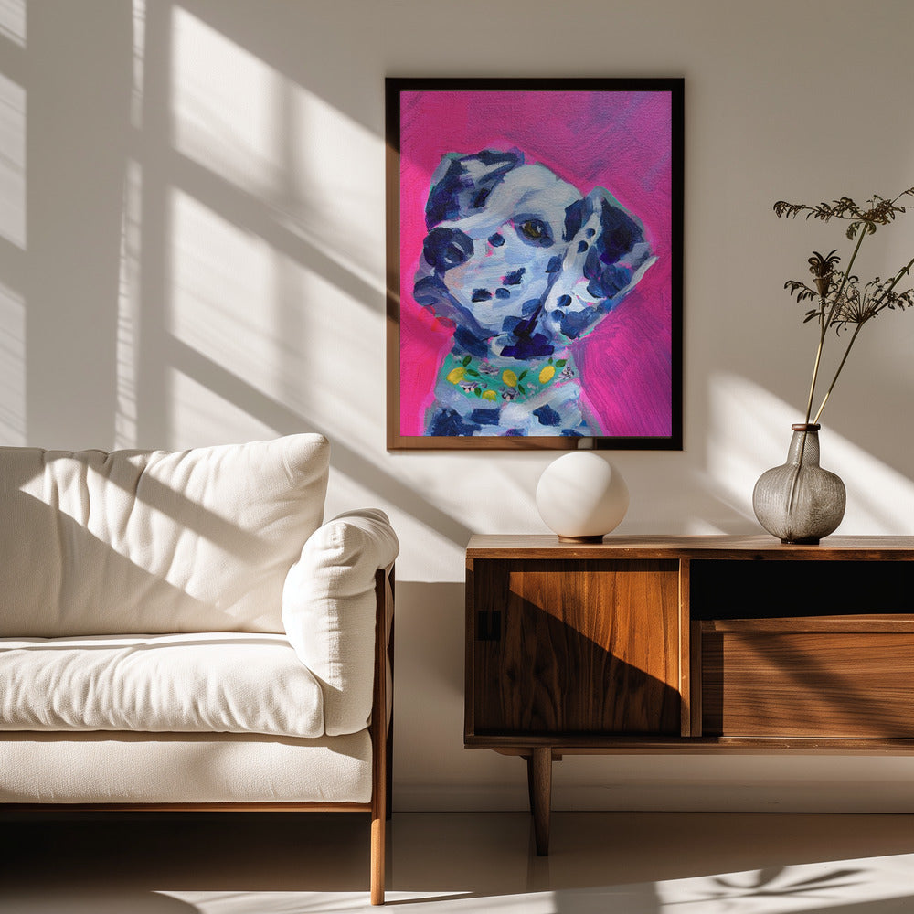 Perro dálmata magenta  ·  cuadro de decoración