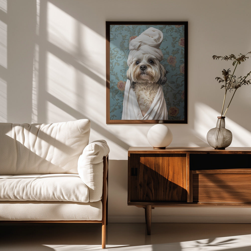 Perro de día de spa  ·  cuadro de decoración