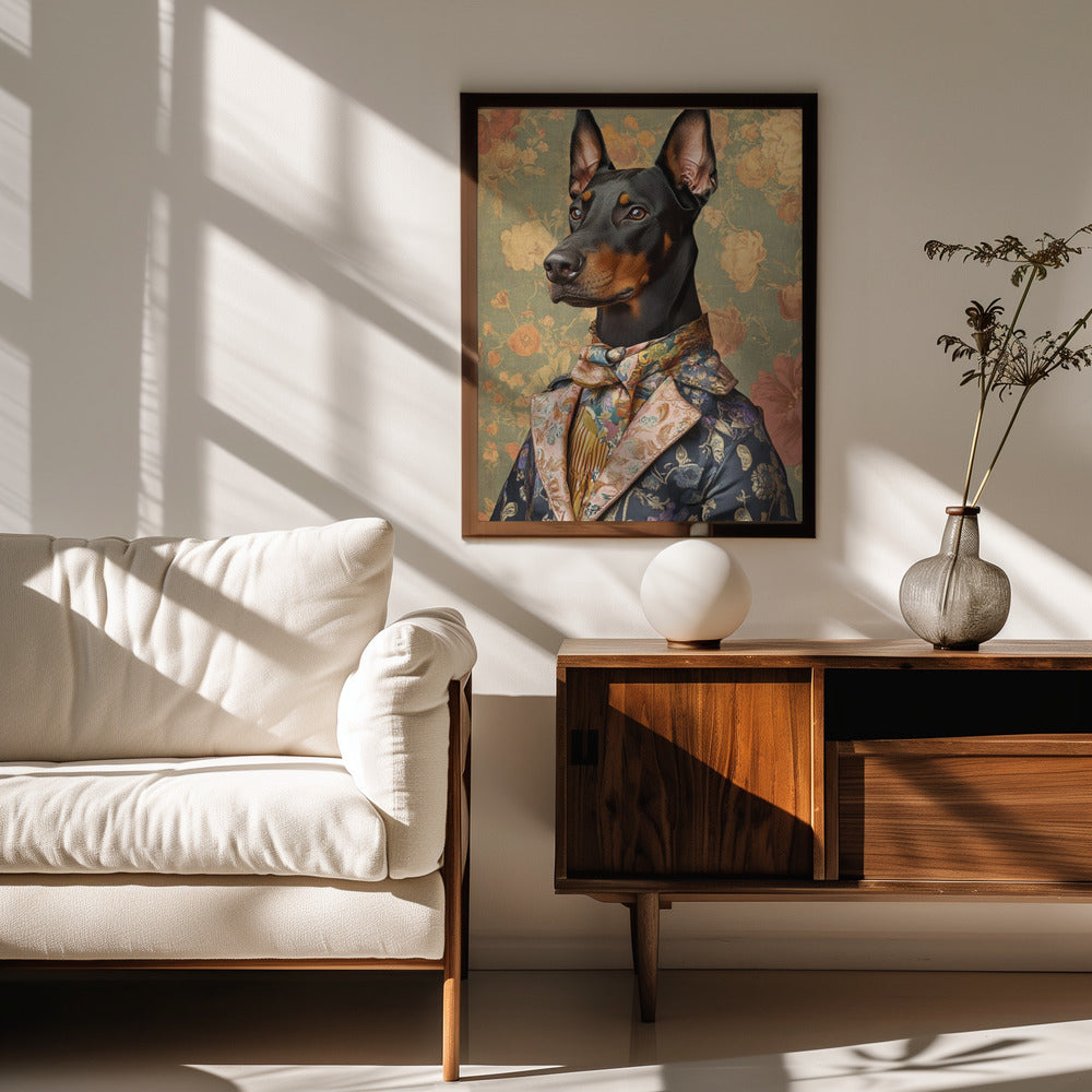 El distinguido perro Doberman  ·  cuadro de decoración