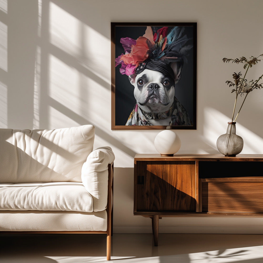 El bulldog francés regio  ·  cuadro de decoración