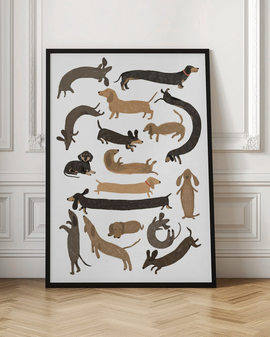 Todos los perros salchichas  ·  cuadro de decoración