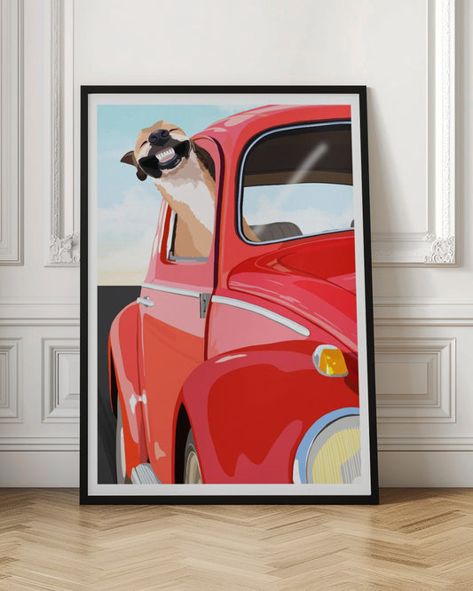 Perro zoom  ·  cuadro de decoración