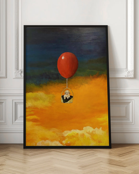 Cachorro, arriba y lejos  ·  cuadro de decoración