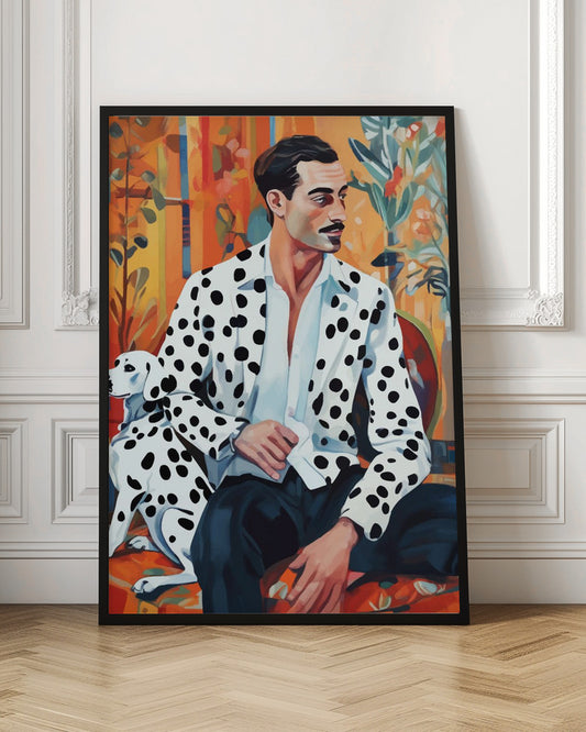 Dálmata y hombre  ·  cuadro de decoración