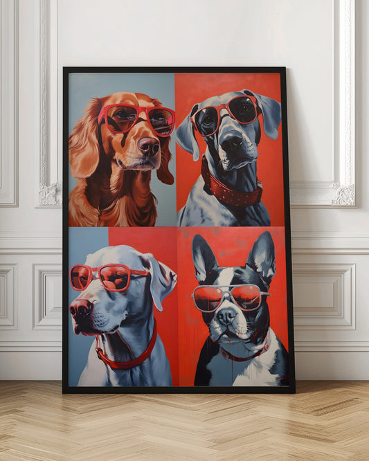 Perros en sombras  ·  cuadro de decoración