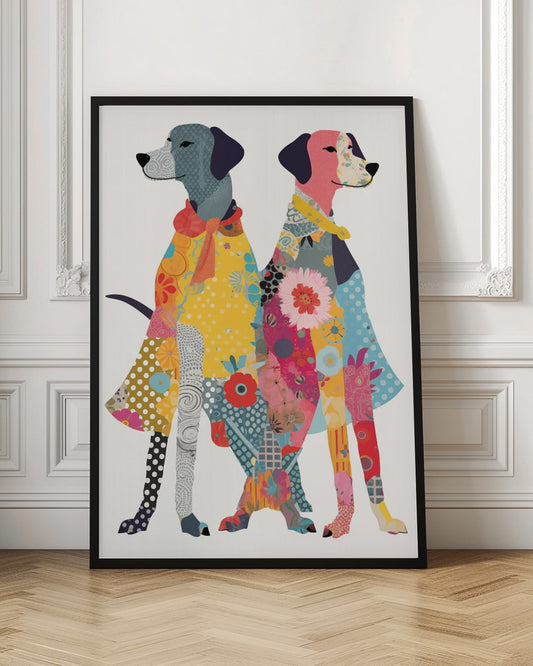 Perros coloridos  ·  cuadro de decoración
