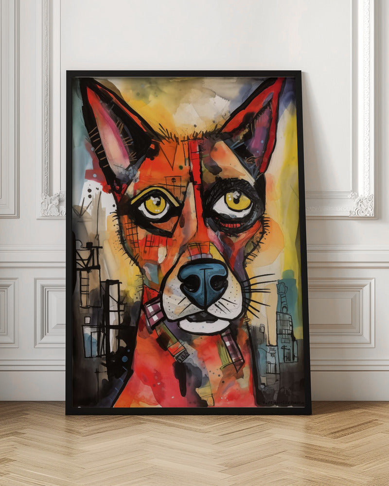 El perro de color  ·  cuadro de decoración