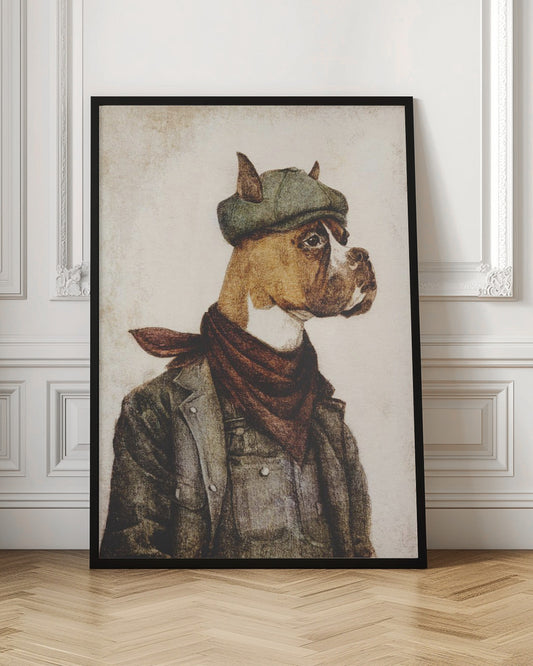 Bulldog trabajador  ·  cuadro de decoración